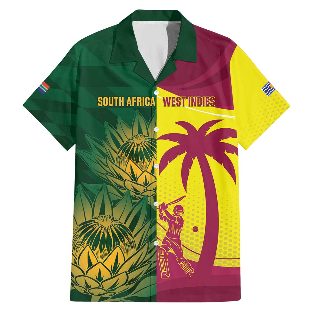 South Africa West Indies Cricket Custom Family Matching Mermaid Dress and Hawaiian Shirt Proteas Windies Together - Aussie Hoodie