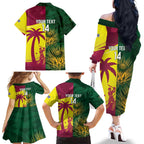 South Africa West Indies Cricket Custom Family Matching Off The Shoulder Long Sleeve Dress and Hawaiian Shirt Proteas Windies Together - Aussie Hoodie