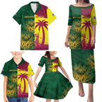 South Africa West Indies Cricket Custom Family Matching Puletasi and Hawaiian Shirt Proteas Windies Together - Aussie Hoodie
