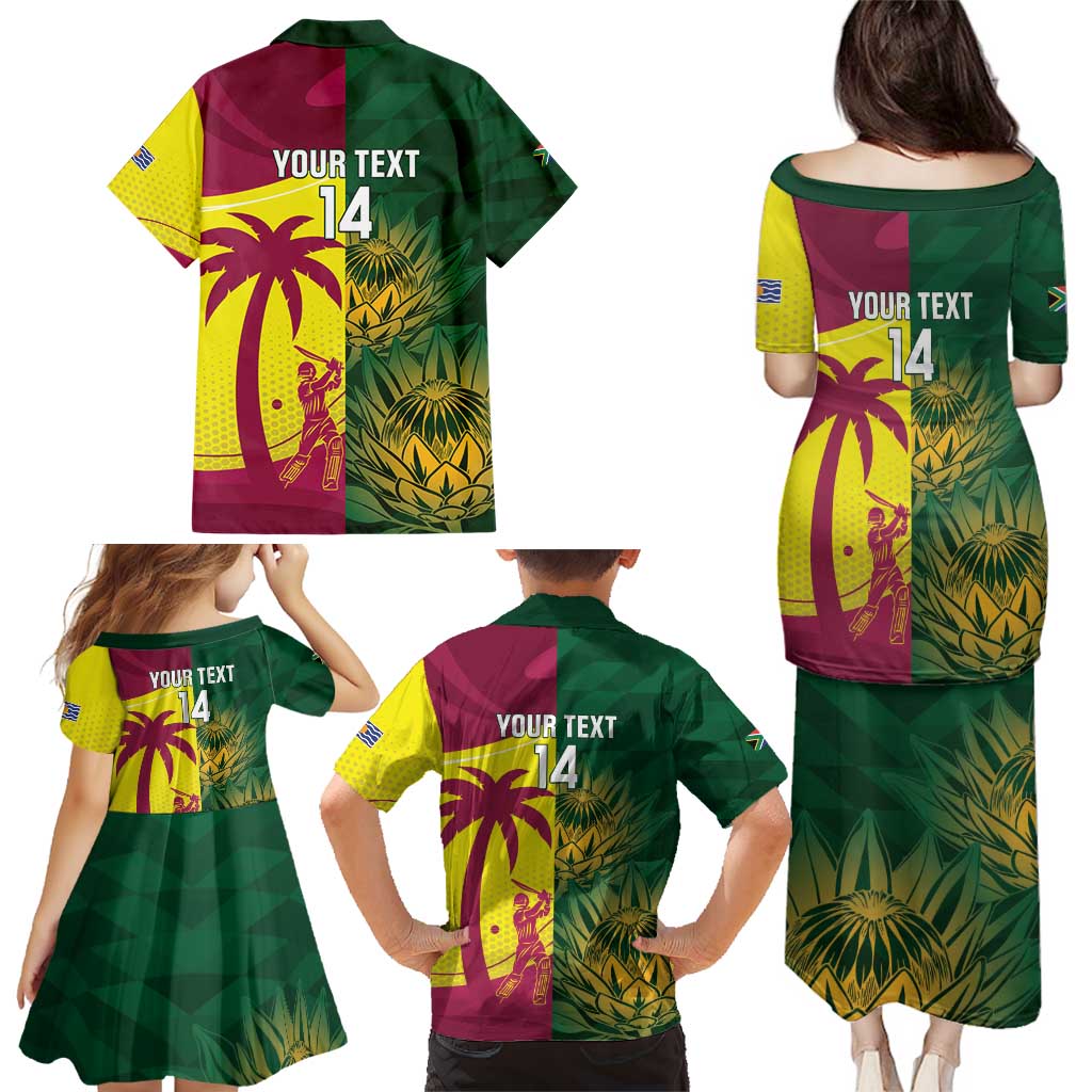 South Africa West Indies Cricket Custom Family Matching Puletasi and Hawaiian Shirt Proteas Windies Together - Aussie Hoodie