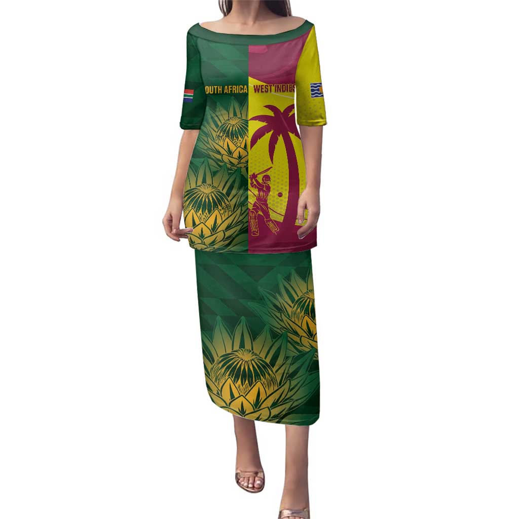 South Africa West Indies Cricket Custom Family Matching Puletasi and Hawaiian Shirt Proteas Windies Together - Aussie Hoodie