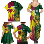 South Africa West Indies Cricket Custom Family Matching Summer Maxi Dress and Hawaiian Shirt Proteas Windies Together - Aussie Hoodie