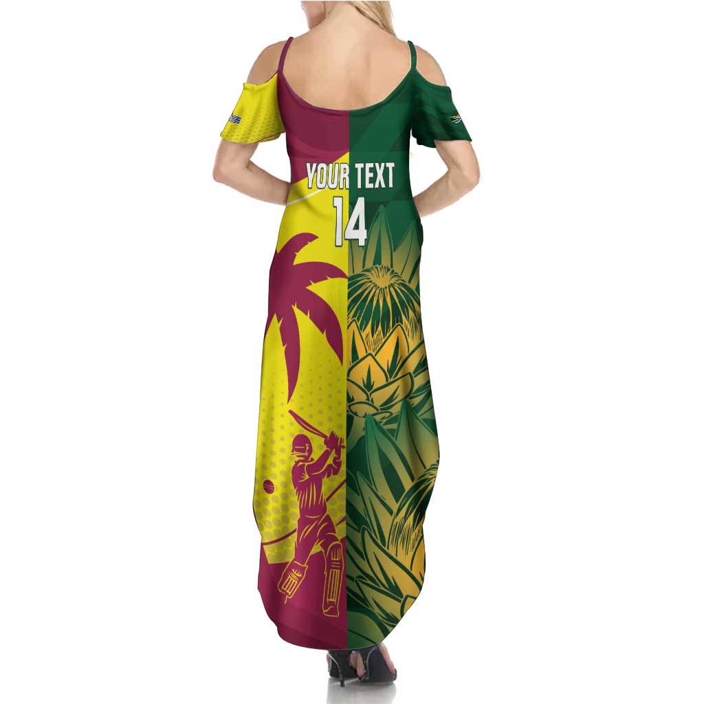 South Africa West Indies Cricket Custom Family Matching Summer Maxi Dress and Hawaiian Shirt Proteas Windies Together - Aussie Hoodie