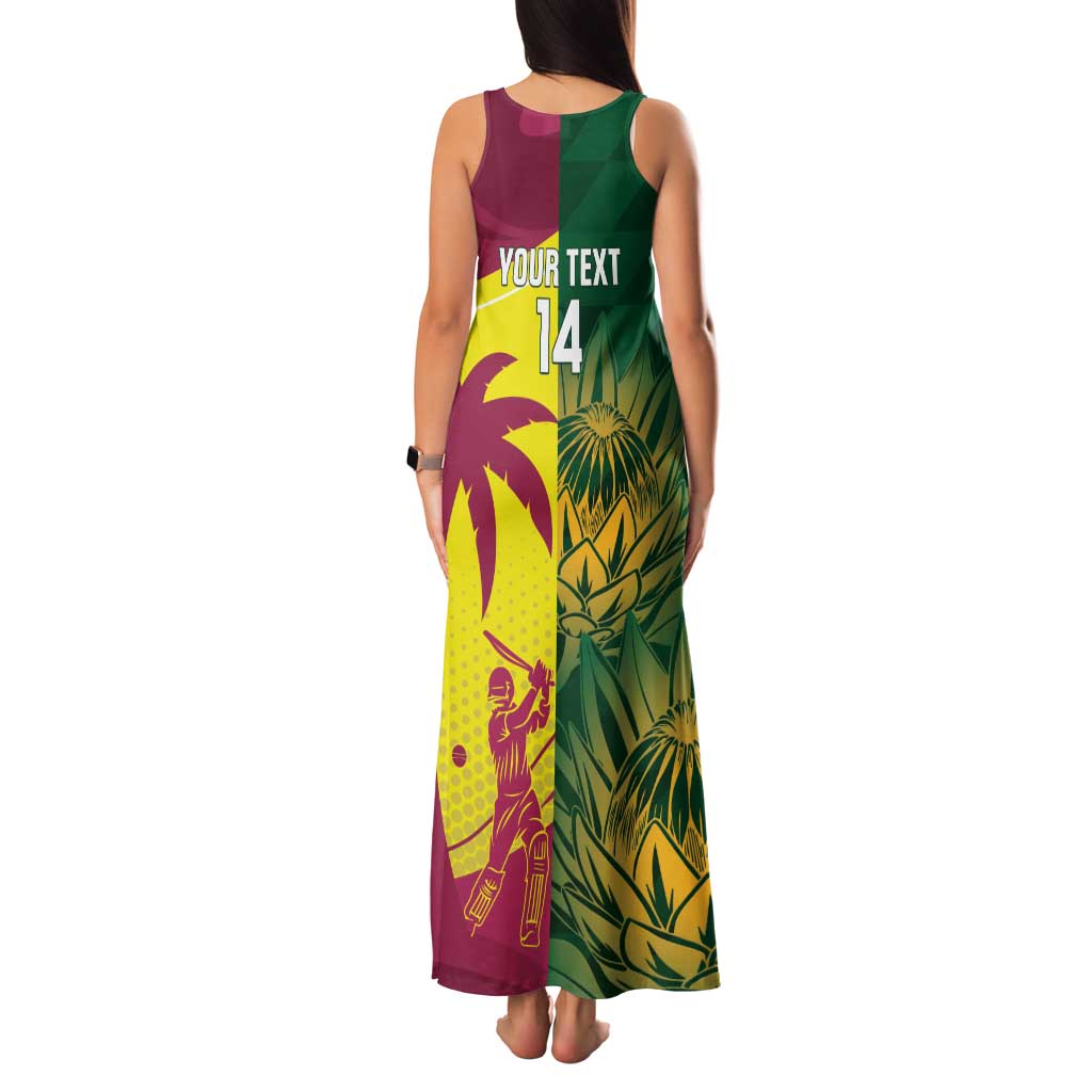 South Africa West Indies Cricket Custom Family Matching Tank Maxi Dress and Hawaiian Shirt Proteas Windies Together - Aussie Hoodie