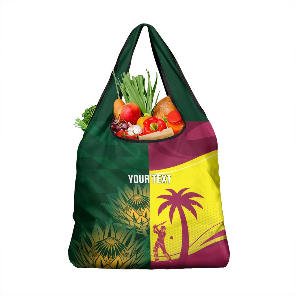 South Africa West Indies Cricket Custom Grocery Bag Proteas Windies Together - Aussie Hoodie