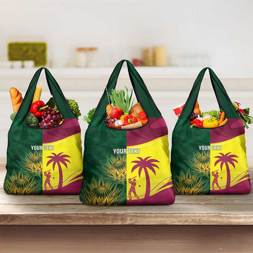 South Africa West Indies Cricket Custom Grocery Bag Proteas Windies Together - Aussie Hoodie