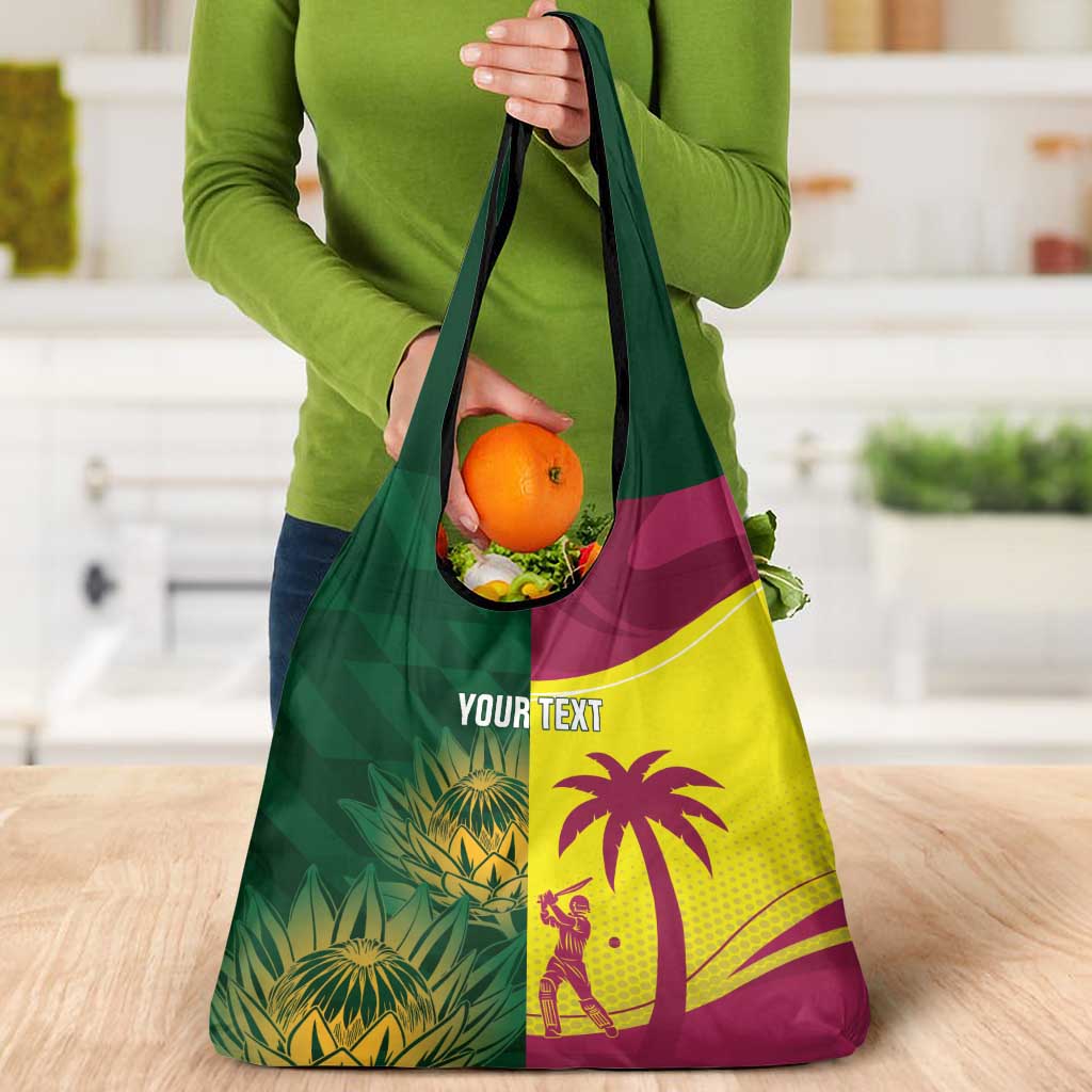 South Africa West Indies Cricket Custom Grocery Bag Proteas Windies Together - Aussie Hoodie