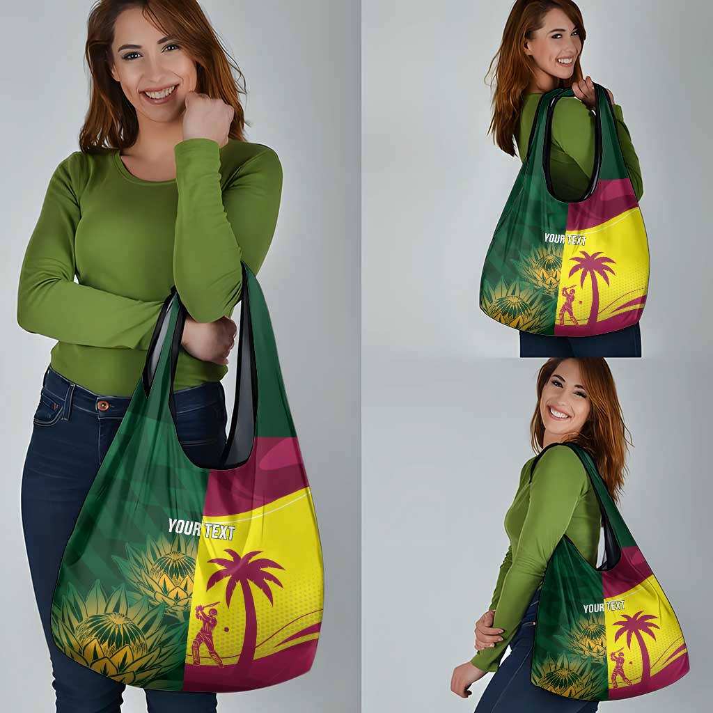 South Africa West Indies Cricket Custom Grocery Bag Proteas Windies Together - Aussie Hoodie