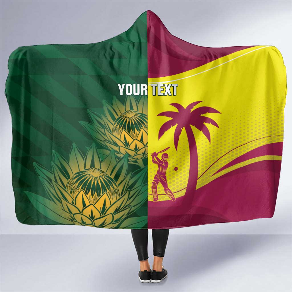South Africa West Indies Cricket Custom Hooded Blanket Proteas Windies Together - Aussie Hoodie