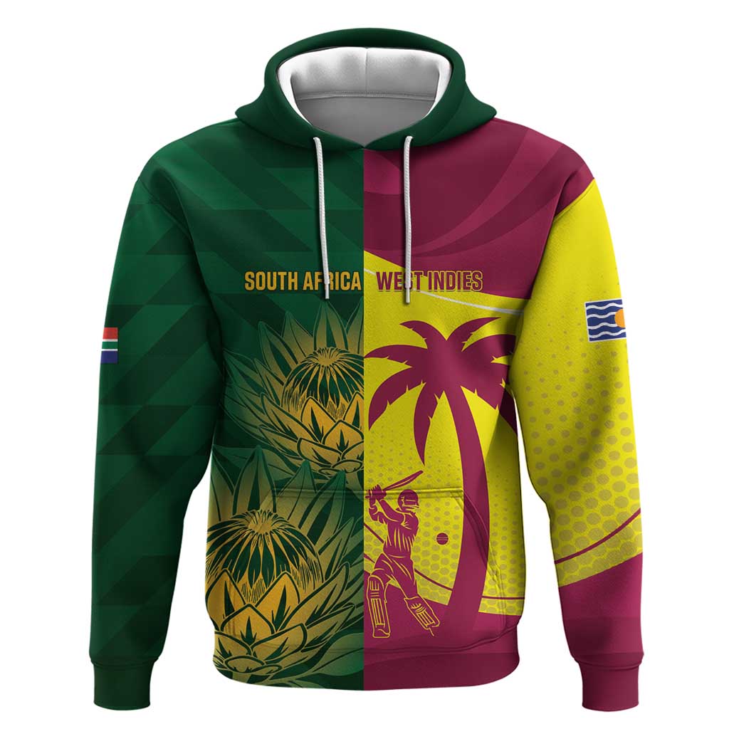 South Africa West Indies Cricket Custom Hoodie Proteas Windies Together - Aussie Hoodie