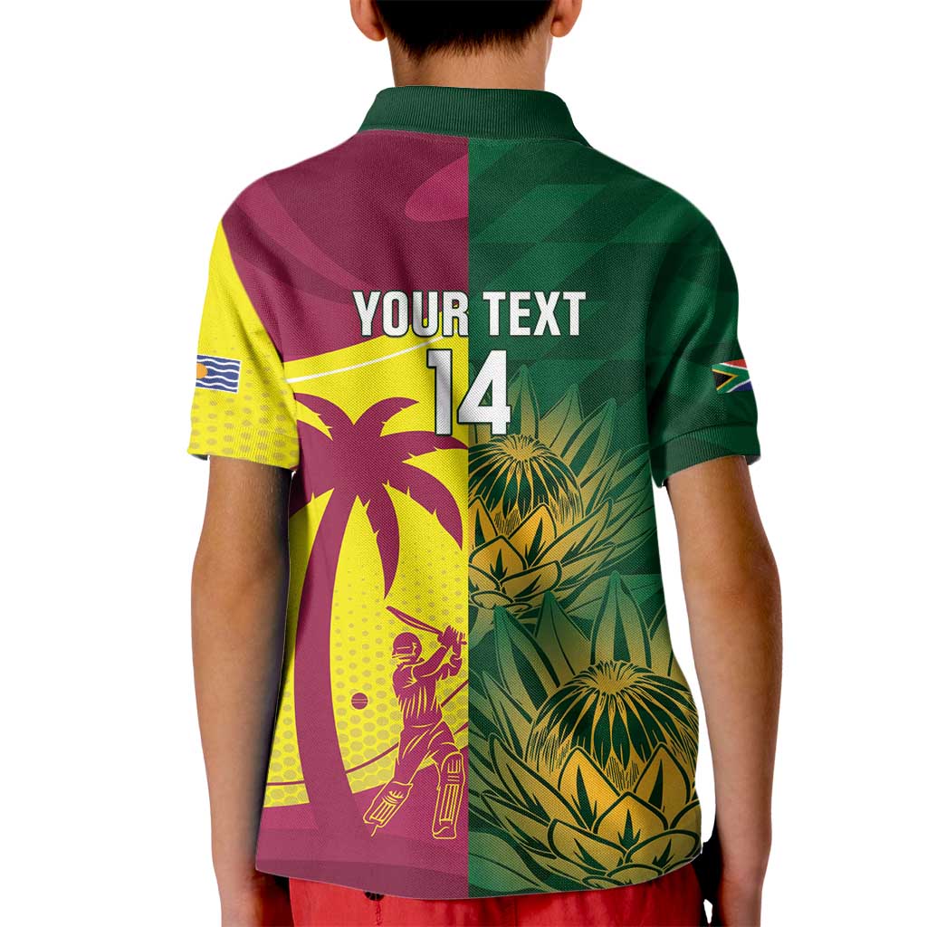 South Africa West Indies Cricket Custom Kid Polo Shirt Proteas Windies Together - Aussie Hoodie