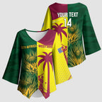 South Africa West Indies Cricket Custom Kimono Sleeve Blouse Proteas Windies Together - Aussie Hoodie