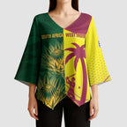 South Africa West Indies Cricket Custom Kimono Sleeve Blouse Proteas Windies Together - Aussie Hoodie