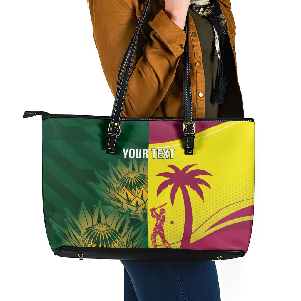 South Africa West Indies Cricket Custom Leather Tote Bag Proteas Windies Together - Aussie Hoodie