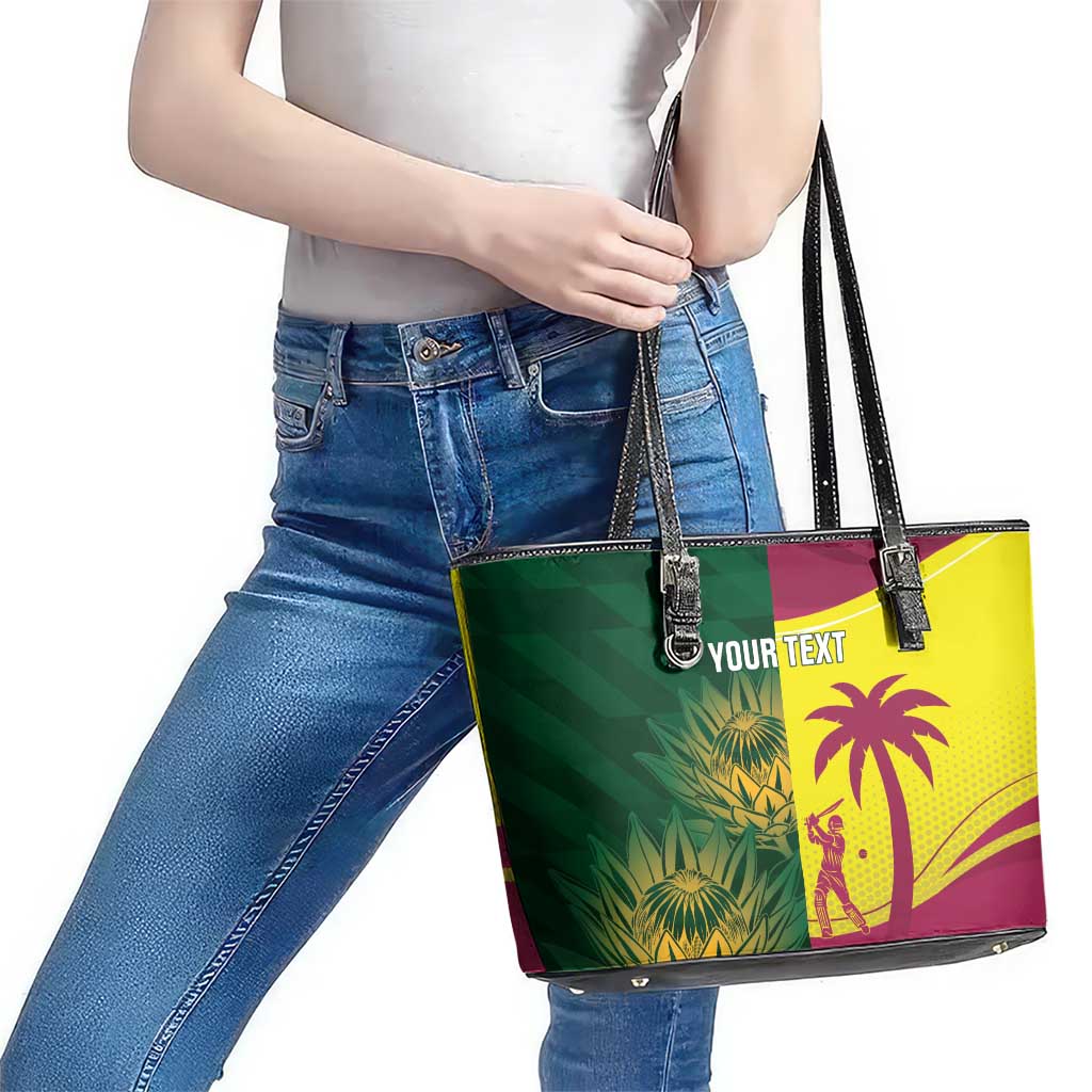 South Africa West Indies Cricket Custom Leather Tote Bag Proteas Windies Together - Aussie Hoodie