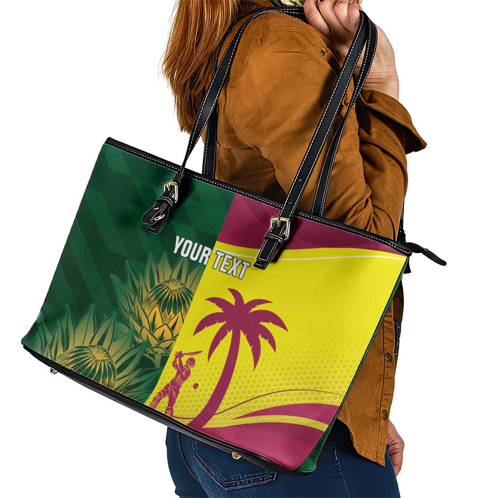 South Africa West Indies Cricket Custom Leather Tote Bag Proteas Windies Together - Aussie Hoodie