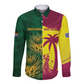 South Africa West Indies Cricket Custom Long Sleeve Button Shirt Proteas Windies Together - Aussie Hoodie