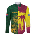 South Africa West Indies Cricket Custom Long Sleeve Button Shirt Proteas Windies Together - Aussie Hoodie