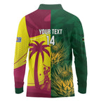 South Africa West Indies Cricket Custom Long Sleeve Polo Shirt Proteas Windies Together - Aussie Hoodie
