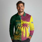 South Africa West Indies Cricket Custom Long Sleeve Polo Shirt Proteas Windies Together - Aussie Hoodie
