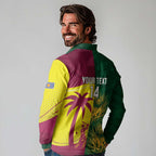 South Africa West Indies Cricket Custom Long Sleeve Polo Shirt Proteas Windies Together - Aussie Hoodie