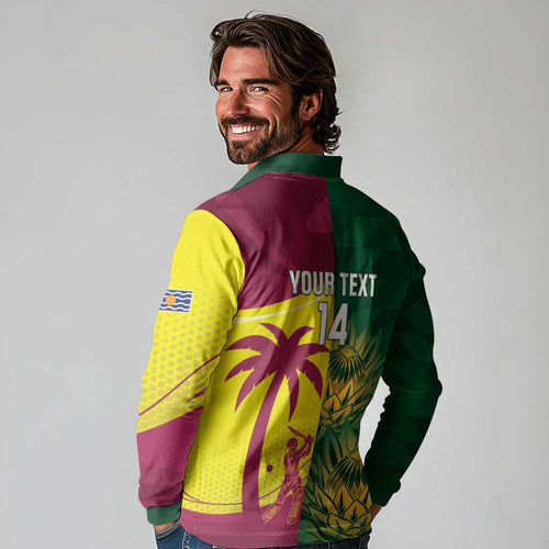 South Africa West Indies Cricket Custom Long Sleeve Polo Shirt Proteas Windies Together - Aussie Hoodie