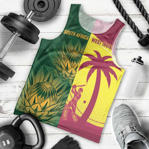 South Africa West Indies Cricket Custom Men Tank Top Proteas Windies Together - Aussie Hoodie