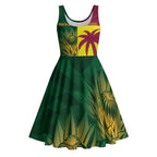 South Africa West Indies Cricket Custom Midi Dress Proteas Windies Together - Aussie Hoodie