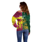 South Africa West Indies Cricket Custom Off Shoulder Sweater Proteas Windies Together - Aussie Hoodie