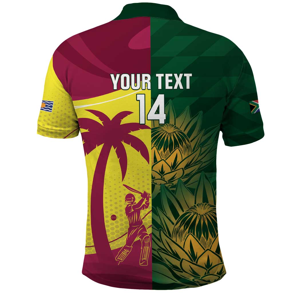 South Africa West Indies Cricket Custom Polo Shirt Proteas Windies Together - Aussie Hoodie