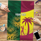 South Africa West Indies Cricket Custom Puzzle Proteas Windies Together - Aussie Hoodie