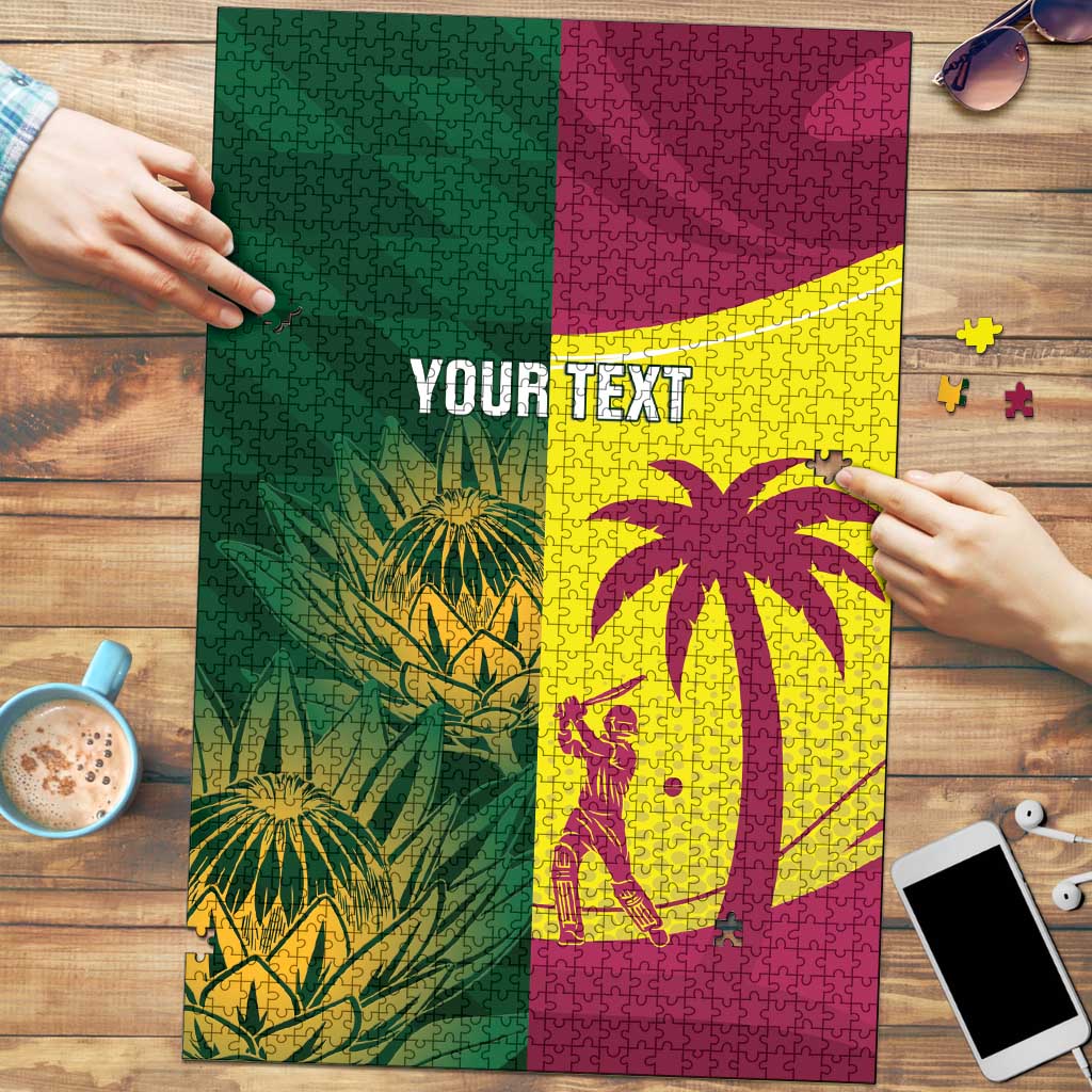 South Africa West Indies Cricket Custom Puzzle Proteas Windies Together - Aussie Hoodie