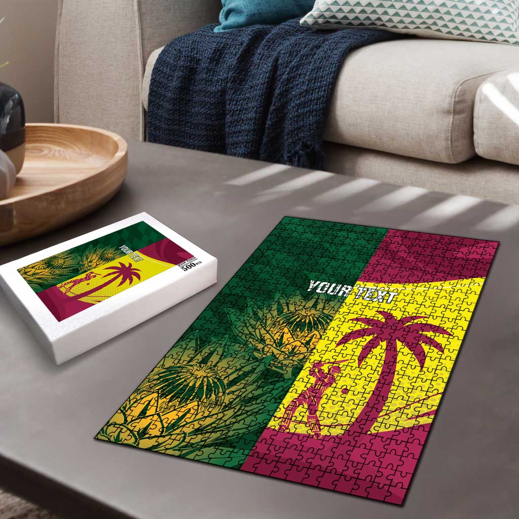 South Africa West Indies Cricket Custom Puzzle Proteas Windies Together - Aussie Hoodie