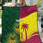 South Africa West Indies Cricket Custom Quilt Proteas Windies Together - Aussie Hoodie