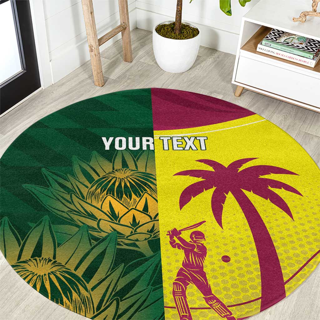 South Africa West Indies Cricket Custom Round Carpet Proteas Windies Together - Aussie Hoodie