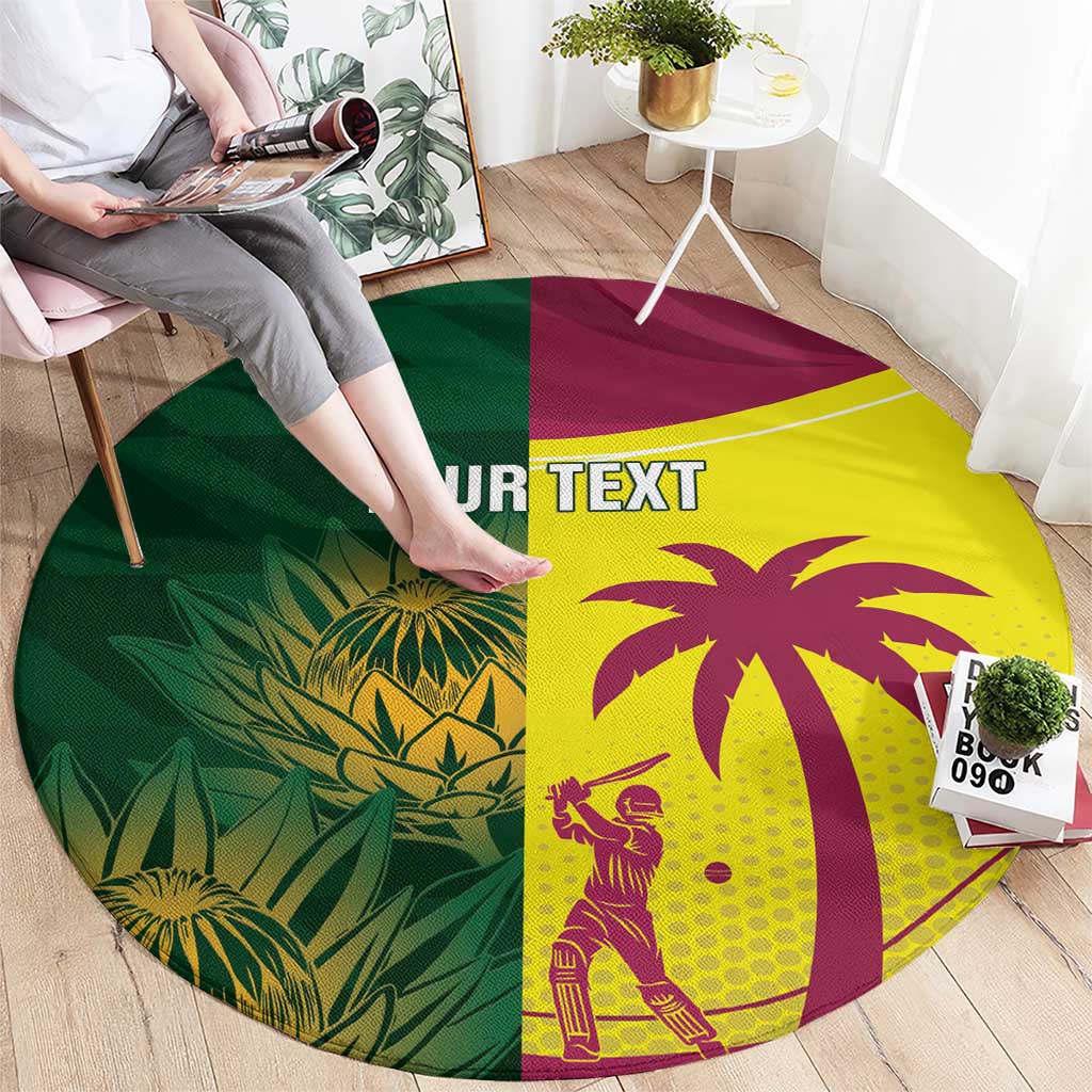 South Africa West Indies Cricket Custom Round Carpet Proteas Windies Together - Aussie Hoodie