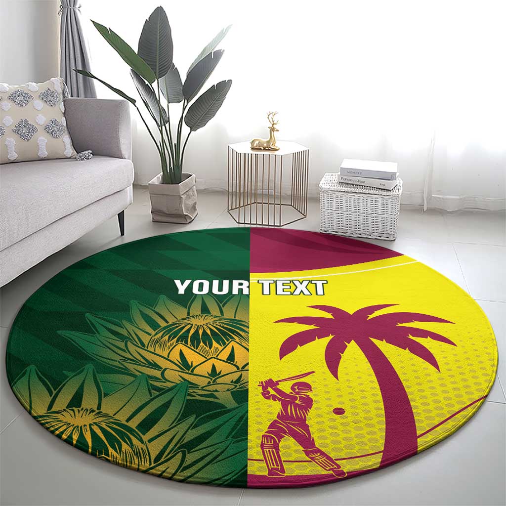 South Africa West Indies Cricket Custom Round Carpet Proteas Windies Together - Aussie Hoodie