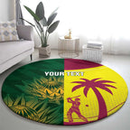 South Africa West Indies Cricket Custom Round Carpet Proteas Windies Together - Aussie Hoodie