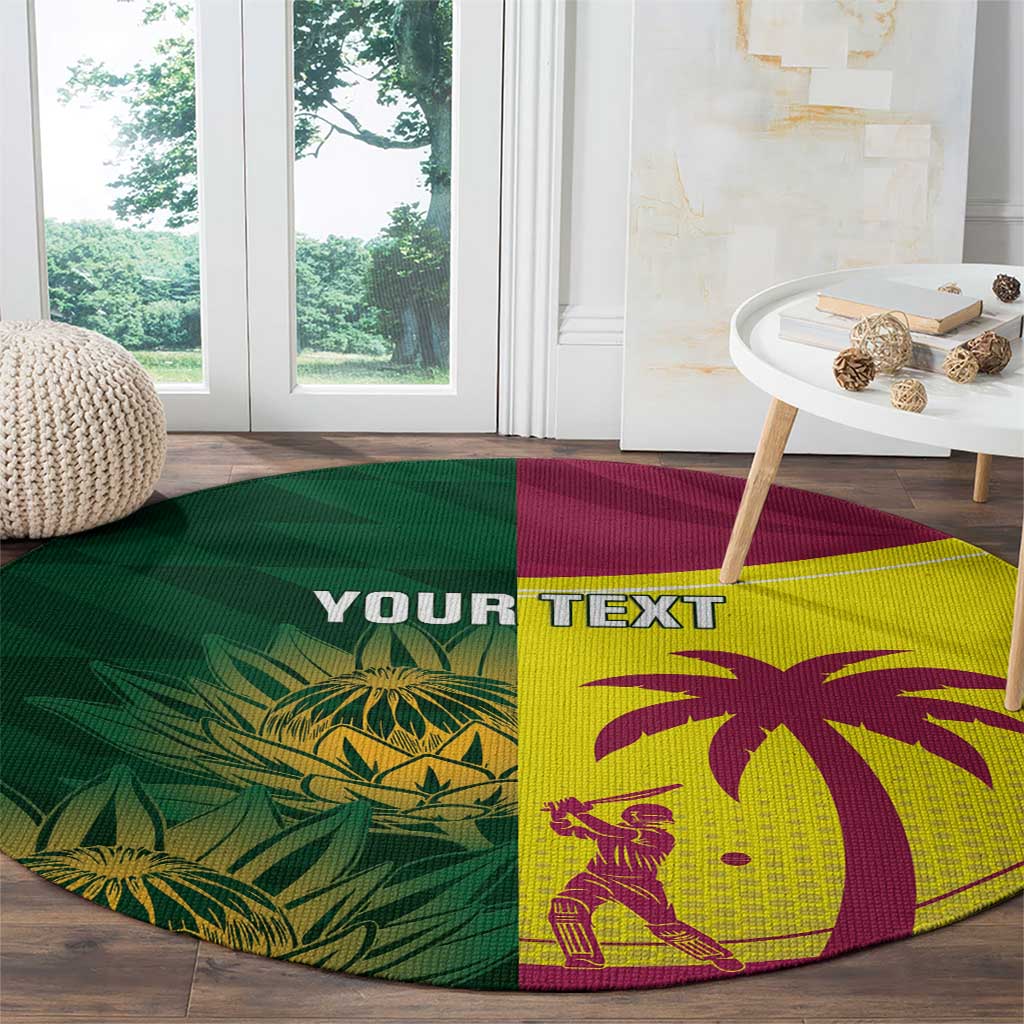 South Africa West Indies Cricket Custom Round Carpet Proteas Windies Together - Aussie Hoodie
