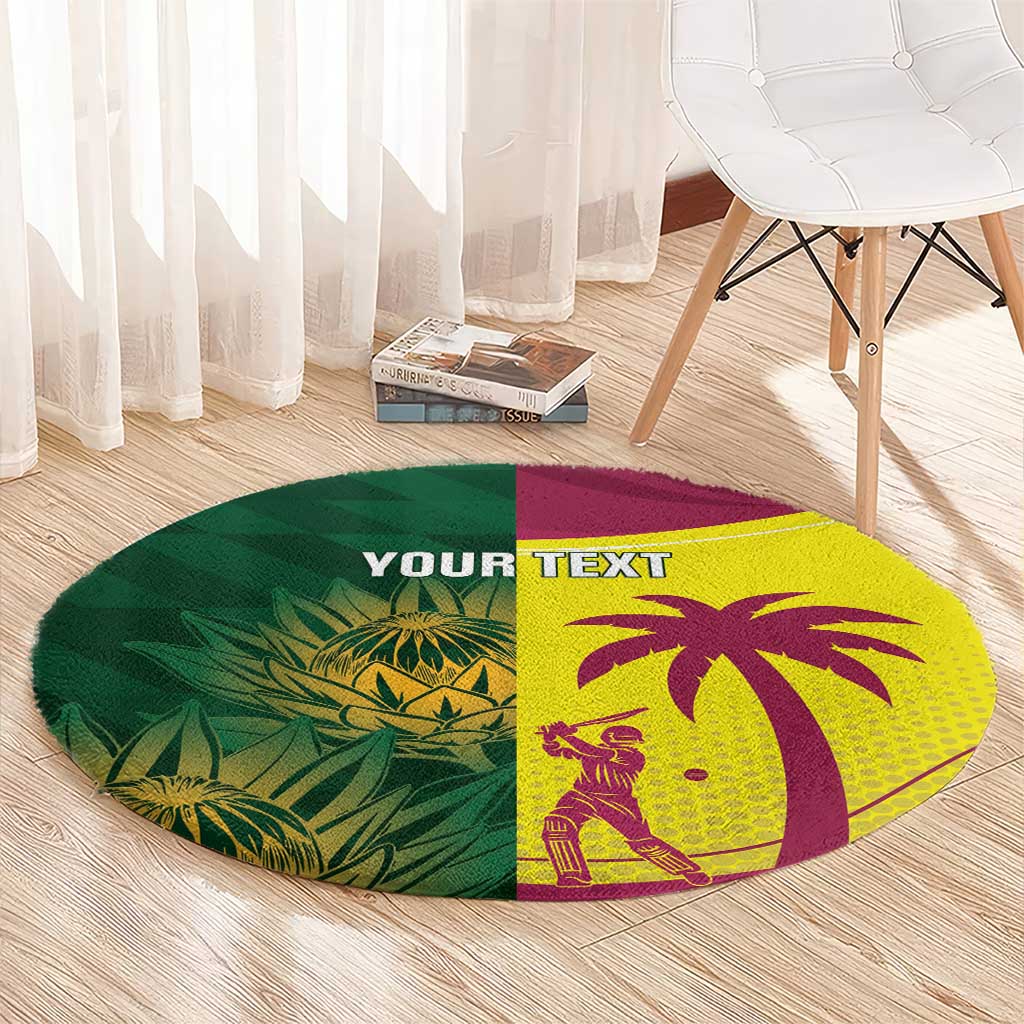 South Africa West Indies Cricket Custom Round Carpet Proteas Windies Together - Aussie Hoodie