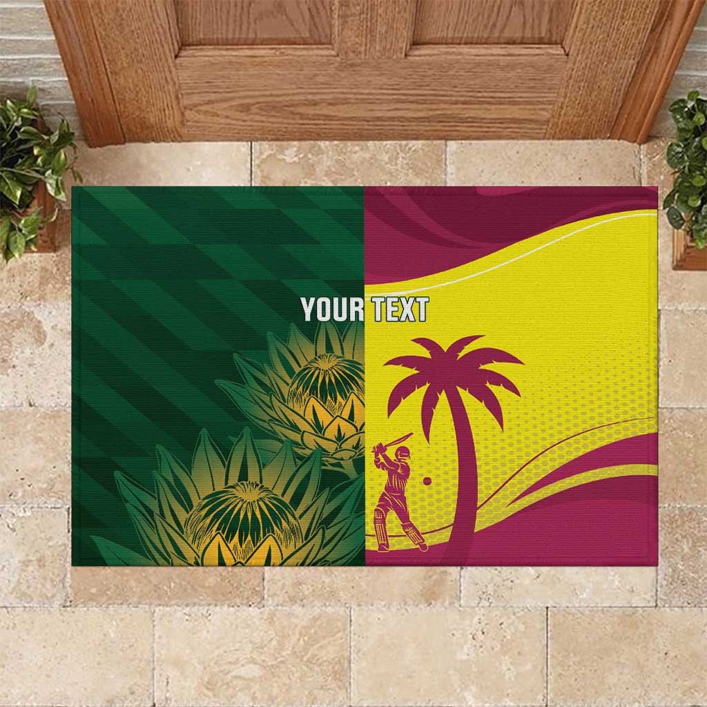 South Africa West Indies Cricket Custom Rubber Doormat Proteas Windies Together - Aussie Hoodie