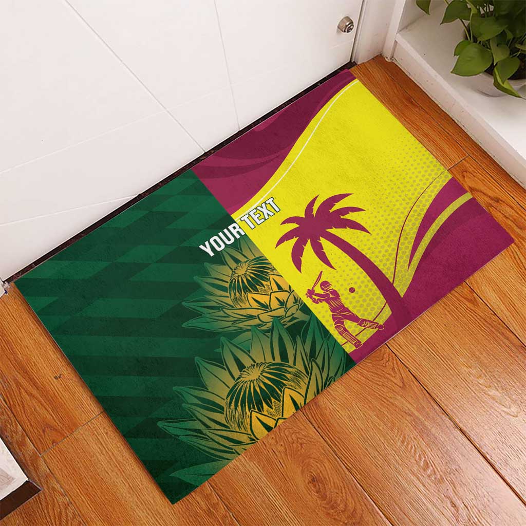 South Africa West Indies Cricket Custom Rubber Doormat Proteas Windies Together - Aussie Hoodie