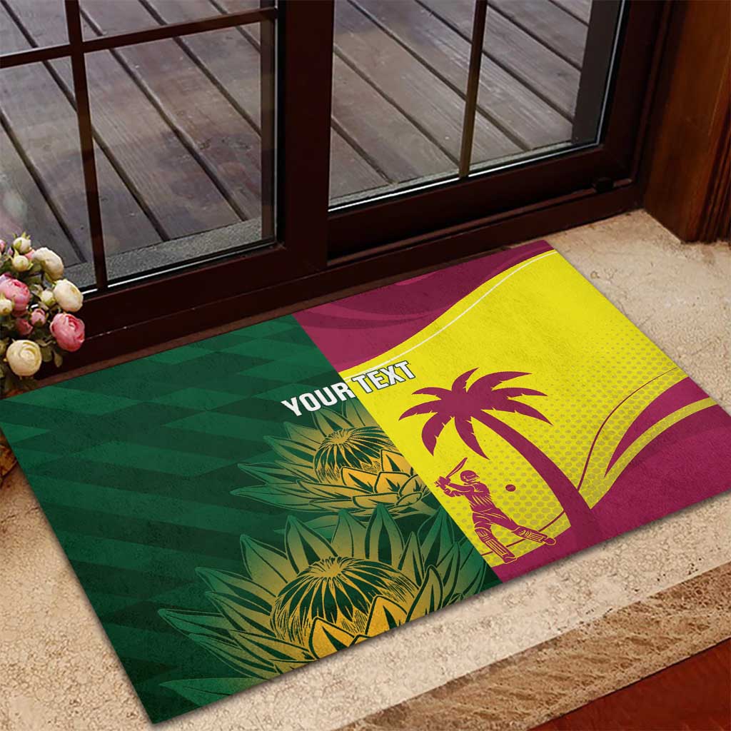 South Africa West Indies Cricket Custom Rubber Doormat Proteas Windies Together - Aussie Hoodie