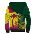South Africa West Indies Cricket Custom Sherpa Hoodie Proteas Windies Together - Aussie Hoodie