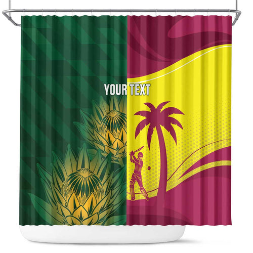 South Africa West Indies Cricket Custom Shower Curtain Proteas Windies Together - Aussie Hoodie