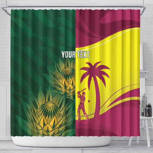 South Africa West Indies Cricket Custom Shower Curtain Proteas Windies Together - Aussie Hoodie