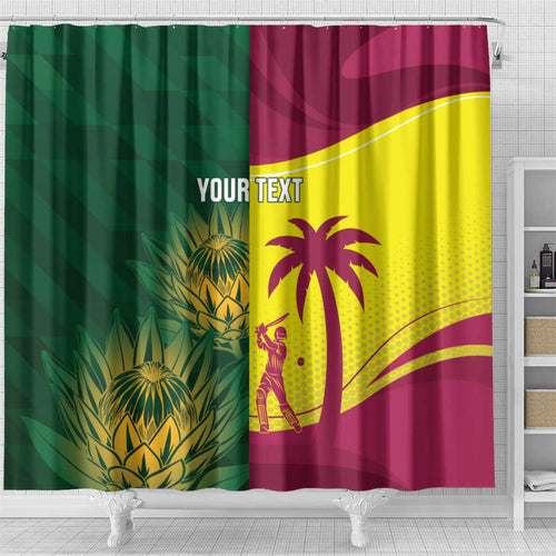 South Africa West Indies Cricket Custom Shower Curtain Proteas Windies Together - Aussie Hoodie
