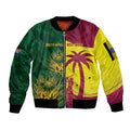 South Africa West Indies Cricket Custom Sleeve Zip Bomber Jacket Proteas Windies Together - Aussie Hoodie