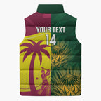 South Africa West Indies Cricket Custom Sleeveless Puffer Jacket Proteas Windies Together - Aussie Hoodie