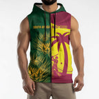 South Africa West Indies Cricket Custom Sleeveless Zip Hoodie Proteas Windies Together LT14
